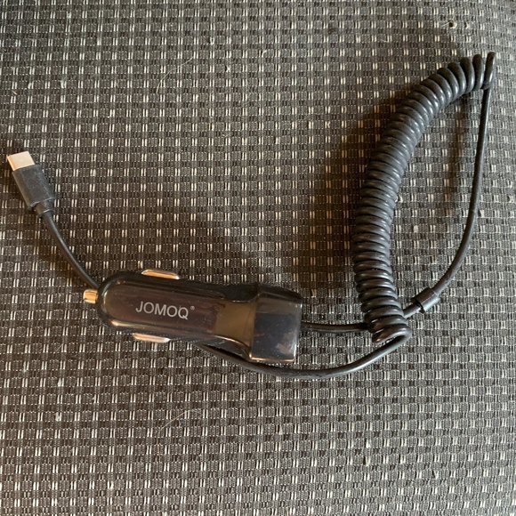 JOMOQ Car Charger USB Type C Retractable Coiled Dual-Port Charger Adapter - Picture 2 of 8